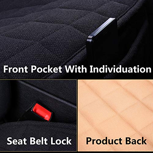 Suninbox Car Seat Cover,Linen Bottom Car Seat Covers,Universal Cloth Car Seat Cushion Cooling Breathable Ventilated Front ...
