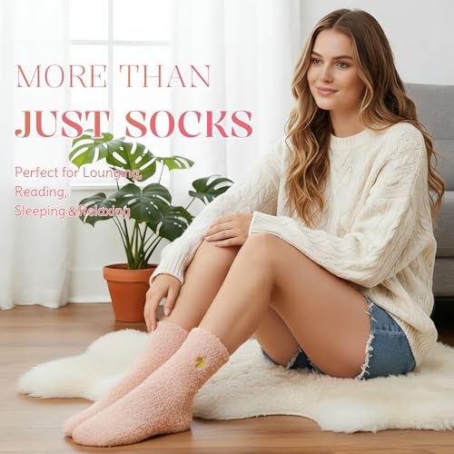 Brikabia Dance Gifts for Dancers, Ultra Soft Fuzzy Dance Socks for Women Dancer Party Favor