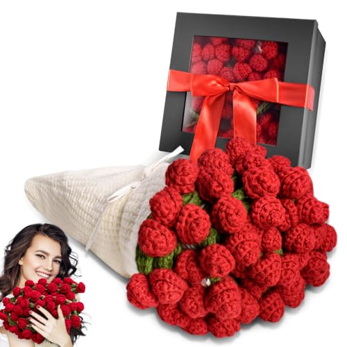 Mothers Day Blanket Gifts for Mom, Romantic Birthday Gifts for Wife from Husband: Premium Finished Crochet Flower Bouquet ...
