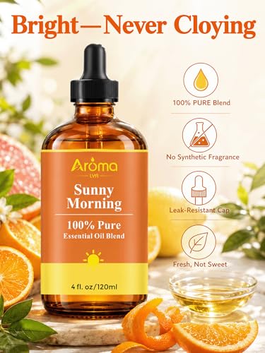 Sunny Morning — A 100% Pure Essential Oil Blend Citrus-Bright Blend that Makes Your Space Feel Like You Just Opened the Cu...