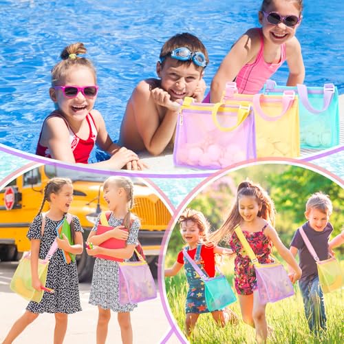 Tagitary Beach Toys Mesh Beach Bags Sand Toys Kids Seashell Bag with Zipper,Outdoor Toys Travel Summer Must Have Accessori...