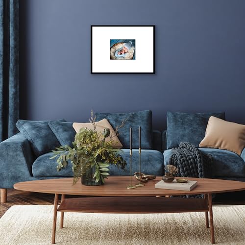 Americanflat 18x24 Poster Frame with Polished Plexiglass - Use as 8x10 Frame with Mat or Display 18x24 Photo Without Mat -...