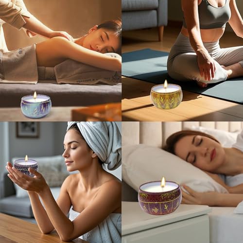 Zodiac Scented Candles Gift Set, 12 Pack Travel Size Soy Wax Aromatherapy Candles with Essential Oils, Astrology Constella...