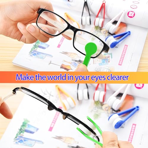 Sun Glasses Eyeglass Cleaning Soft Brush Tool Mini Microfiber Portable Sunglasses Spectacles Cleaner Cleaning Clip-3 Pieces