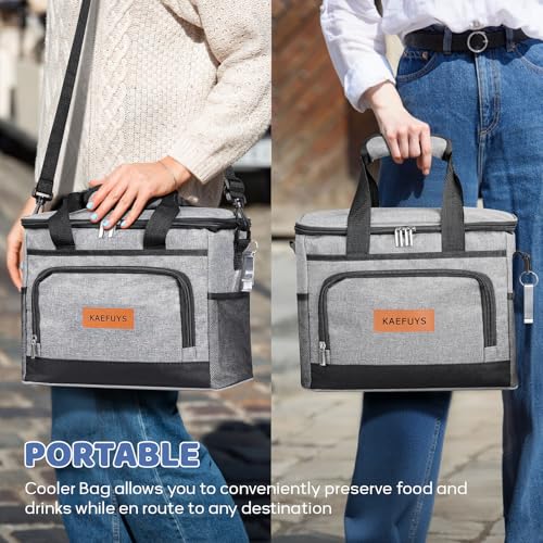Insulated Cooler Bag for Men Women, 15L Soft Cooler Bag with Adjustable Shoulder Strap, Leakproof for Work, Camping, Trave...