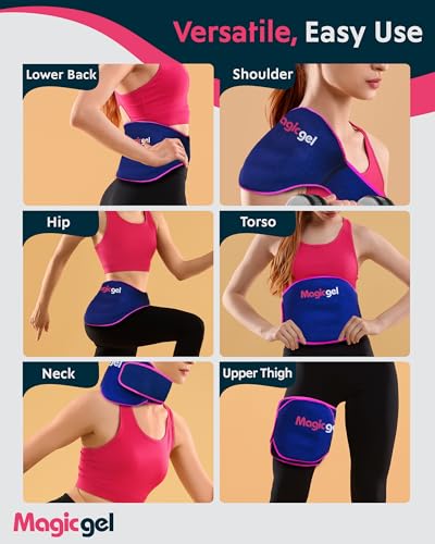 Magic Gel Ice Pack for Back Pain Relief | 2 Pack Reusable Lower Back Wrap for Hot or Cold Therapy | Relief for Lower Lumba...