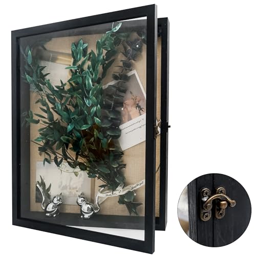 Hodeframe Graduation Shadow Box Frame 13x16, Large Graduation Frames with Glass Window, Metal Lock, Memory Box for Graduat...