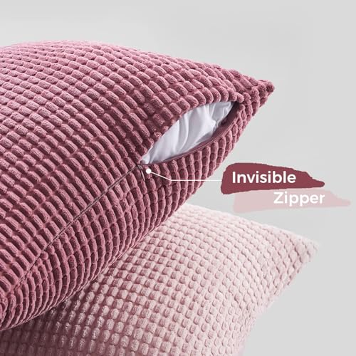 Topfinel Aesthetic Pink Room Decor Throw Pillows Covers for Couch Living Room Bedroom, Coquette Room Decorative Fluffy Cor...