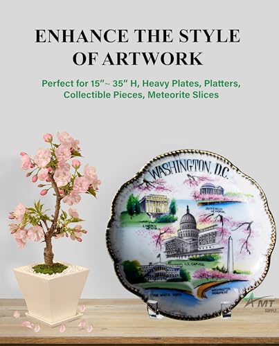AMT 12 Inch Acrylic Plate Display Stand - Holder + Frame, Picture, Decorative Plate, Book, Photo Easel