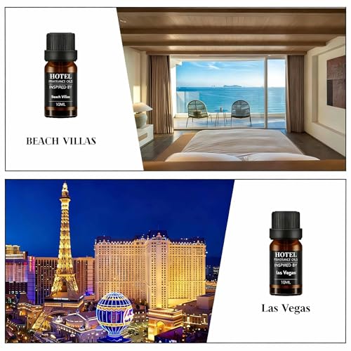 Hotel Collection Diffuser Essential Oil Gift Set,Hotel Scents for Home,Stress Relief Air Freshening,My Way,The Beach Villa...