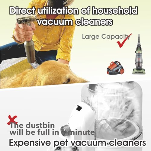 Gforest Pet Vacuum Grooming Brush Hair Comb Shedding Deshedding Attachment Tool for Dogs and Cats