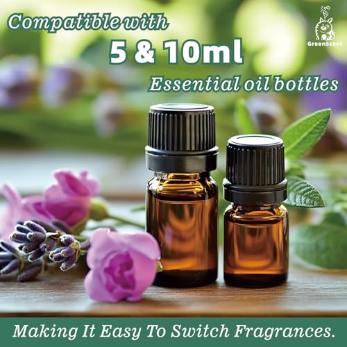 Waterless Essential Oil Diffuser : Plug in Diffuser for Bathroom, Bedroom, Living Room, Kitchen. Daily 12H Timer Intermitt...