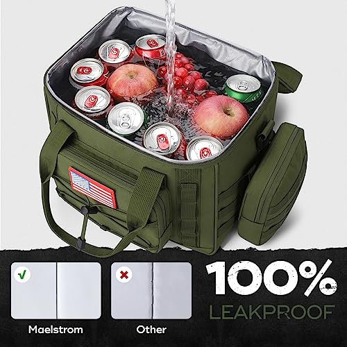 Maelstrom Tactical Lunch Box, Insulated Lunch Bag for Men, Large Leakproof Soft Cooler Bag with Detachable MOLLE Bags, Dur...