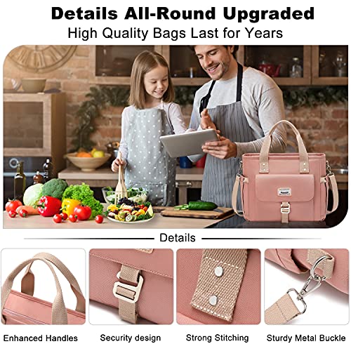 Weitars Lunch Bag for Women Work,Insulated Lunch Box Extra Large Lunch Tote Bag,Wide-Open Tote Cooler Bag With Removable S...