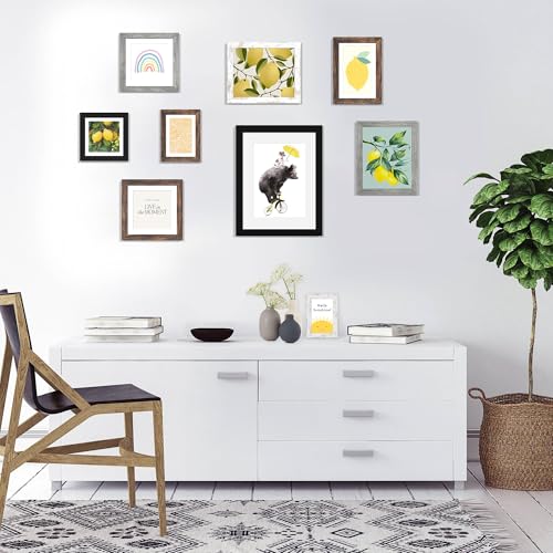 Hongkee 5x7 Picture Frame with Glass, Display Pictures 4x6 with Mat or 5 x 7 without Mat - Wall and Tabletop, 5 by 7 Photo...