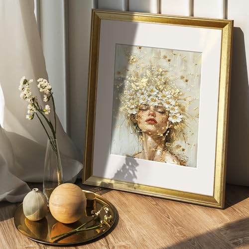 TWING 11x14 Picture Frame,Display Pictures 8x10 with Mat or 11x14 Without Mat,Ornate Picture Frames for Wall Mounting or T...