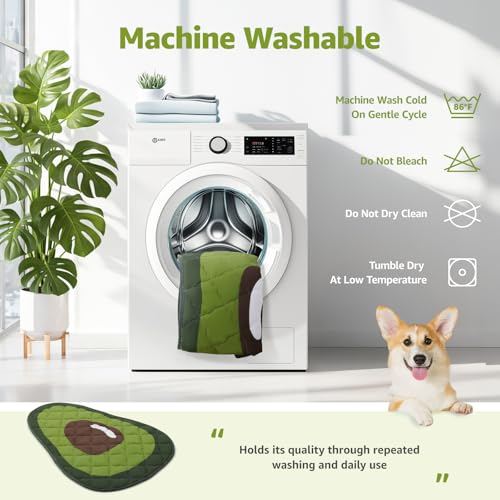 LOOBANI Dog Cooling Mat 40"x28"- Cute Avocado Design Cooling Mat for Dogs (Cool & Warm Side), Waterproof Self-Cooling Mat ...