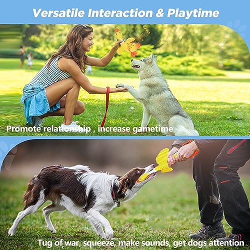 Vitscan Durable Dog Toys for Small Large Dogs, Dog Chew Toy for Not Aggressive Chewers, Tough Squeaky Interactive Dogs Toy...