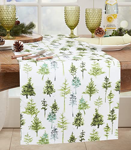 Forest Trees Design Table Runner