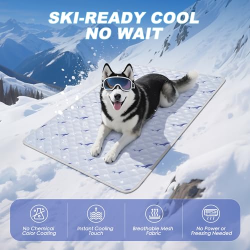 Velvopet Dog Cooling Mat, Cooling Mat for Dogs, Breathable Dog Bed with Non-Slip Design, Portable & Washable Pet Pad for I...