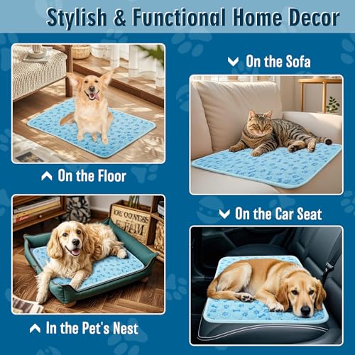 Thupmuk Upgraded Cooling Mat for Dogs,Washable Pet Cooling Pad for Cats Portable Dog Cool Blanket,Non-Toxic for Indoor Out...