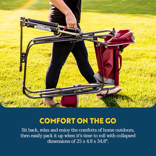 GCI Outdoor Freestyle Rocker Camping Chair | Portable Folding Rocking Chair with Solid, Durable Armrests, Drink Holder & C...