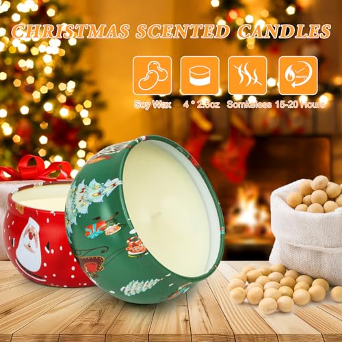 Christmas Candles Gifts Set for Women, 2 Pack Aromatherapy Scented Candle for Home Scented, Personalized Soy Candles Stock...