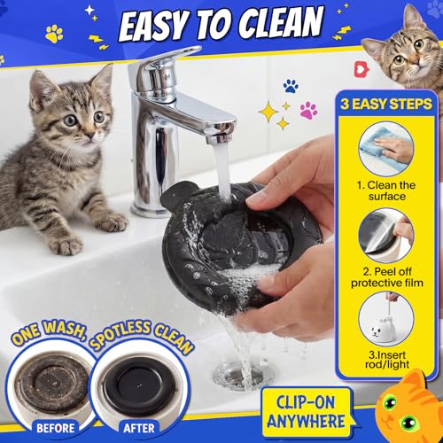 Interactive Cat Toys for Indoor Cats - Automatic Flying Bird Feather Toy, USB Rechargeable Electric Cat Teaser with Sticky...