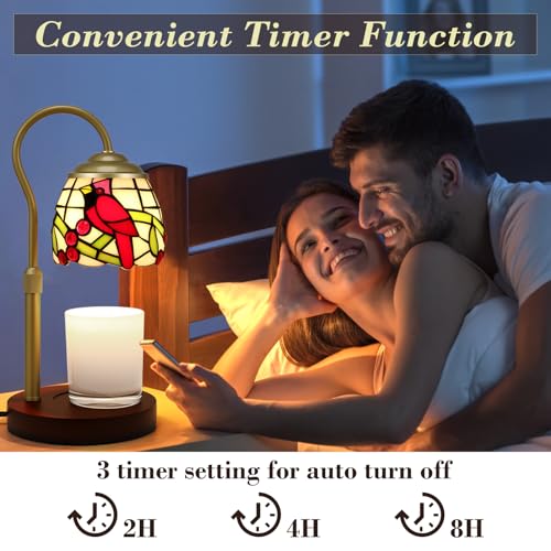 XIFEINIU Candle Warmer Lamp with Timer Dimmer, Adjustable Height Candle Warmer for Jar Candles, Birthday Gifts for Women N...