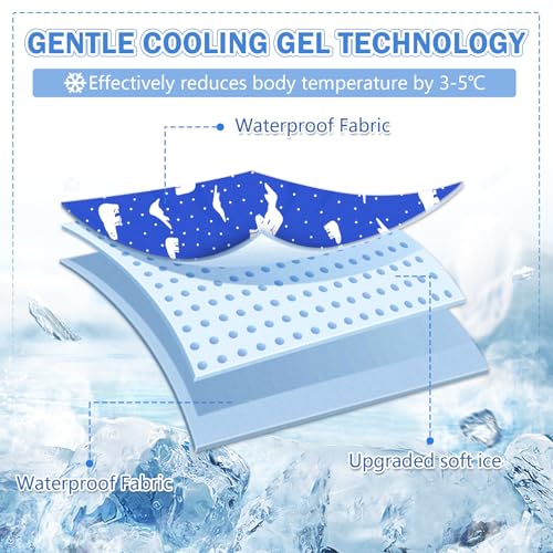 X-Kingsun 2Pcs Dog Stroller Cooling Mat for Pet Stroller Outdoor Pet Cooling Mat Waterproof Cooling Pad for Small Cat Puppy