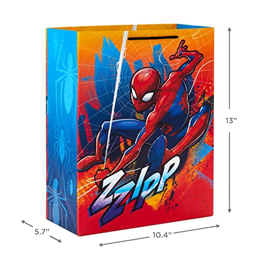 Hallmark Marvel Spider-Man Gift Bags (2 Bags: 1 Large 13", 1 Extra Large 15") for Birthdays, Halloween, Christmas, Kids Pa...