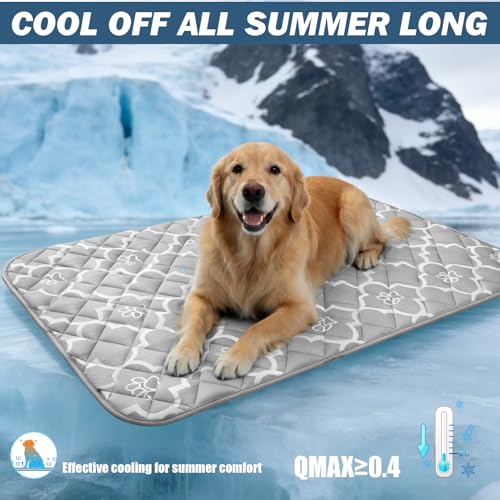 EXPAWLORER Dog Cooling Mat-28.3''*47.2'' Upgraded Extra Large Cooling Pad for Dog Dogs Cats Pets in Summer Keep Cool,Washa...