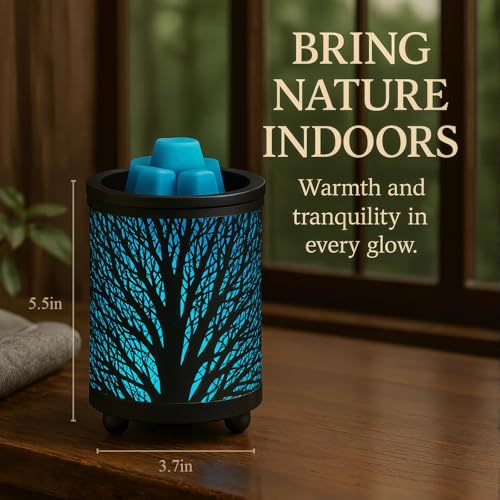 Leyoue Electric Wax Melt Warmer PTC Heating Plate with 7 Colors LED Changing Light Wax Warmer Fragrance Warmer for Home Of...
