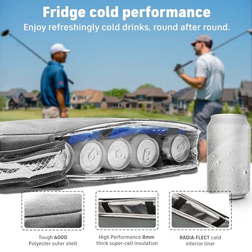 Frostbox Golf Bag Cooler with Ice Pack | Insulated 6-Can Beer Sleeve | Stays Cold for Hours Discreet Hidden Design - Fits ...
