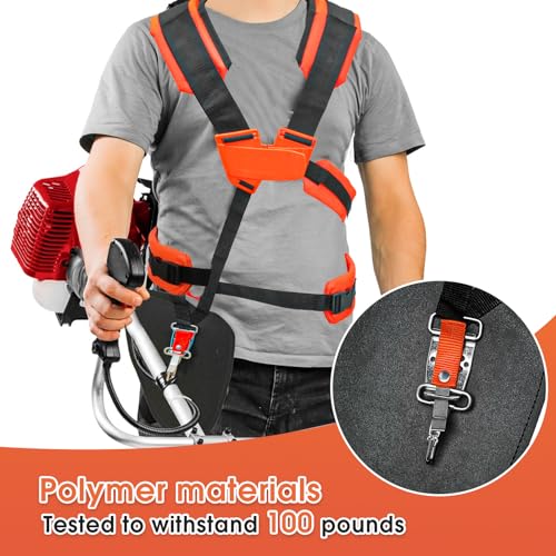 VIABRICO Trimmer Shoulder Strap Padded Universal Adjustable, Weed Eater Harness, Brush Cutters Harness Nylon Double Should...