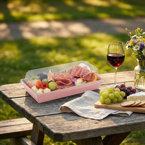 Leafiew 50 Pack 7.5x3.3 Inches Small Clear Treat Boxes-Dessert Boxes To Go-Disposable Paper Mini Containers for Cookie, Ca...