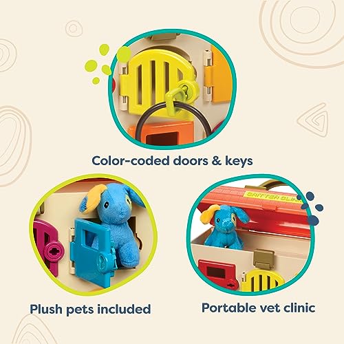 B. toys – Critter Clinic Vet Set – Pretend Play Animal Hospital Toy for Toddlers & Kids – 14 Pieces Pet Care Set with Tool...