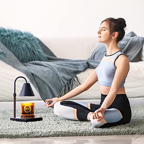 LALISU Candle Warmer Lamp, Stepless Dimming Candle Warmer Lamp with Timer & Dimmer Height Adjustable Compatible with Jars ...