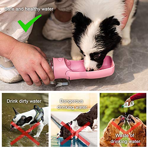 Portable Dog Water Bottle, Foldable Dog Water Bottle Leak Proof Dispenser for Puppy Small Medium Large Dogs, Pet Drink Cup...