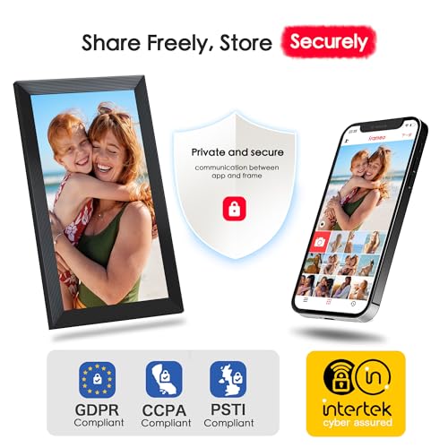 Digital Picture Frame, Frameo 15.6 inch Large Digital Photo Frame WiFi, 1920 * 1080 IPS FHD Touchscreen, 32GB Storage, Ins...
