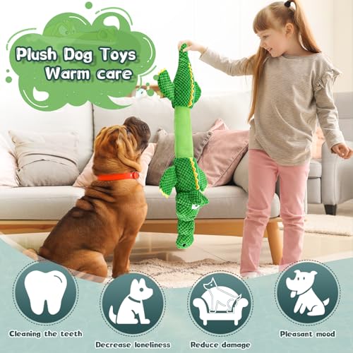 WOWBALA Dog Toys for Aggressive Chewers : Tough Interactive Tug of War Dog Toys-Squeaky Chew Toys for Small,Medium,Large B...