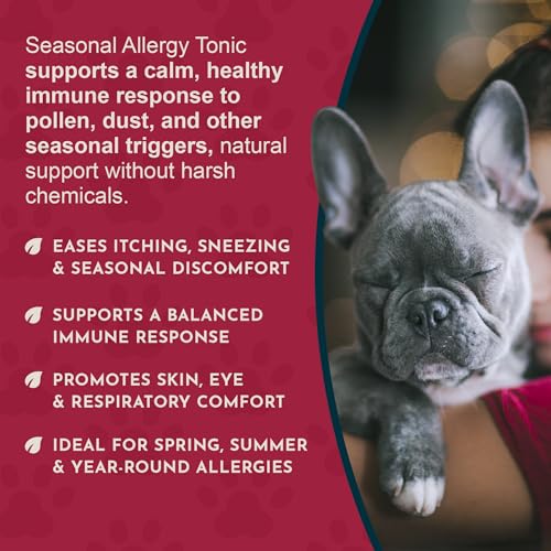 Animal Essentials Seasonal Allergy Treatment for Dogs - Liquid Herbal Support for Dogs & Cats, Wellness Supplement for Sen...