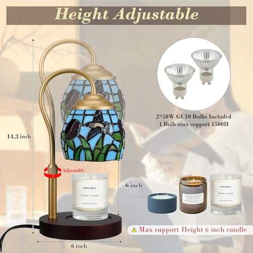 XIFEINIU Candle Warmer Lamp with Timer Dimmer, Adjustable Height Candle Warmer for Jar Candles, Birthday Gifts for Women N...