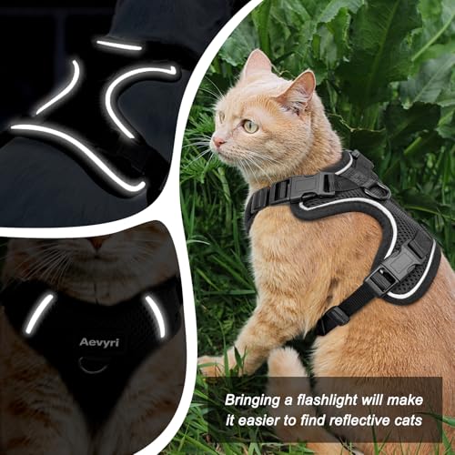Cat Harness, Cat Harness and Leash for Walking, Adjusted in Four Directions and Breathable Cat Harness for Anti Escape tha...