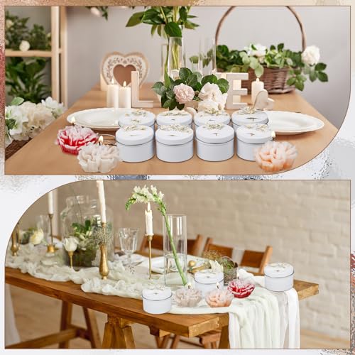 Threlaco 12 Pcs Bridesmaid Gift Scented Candles Wedding Bridesmaid Proposal Candle Soy Wax Flower Candles Sets for Women M...