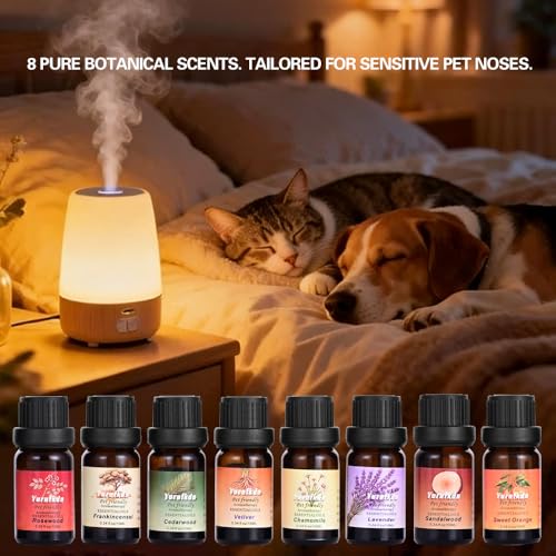 Pet Friendly Aromatherapy Essential Oils Collection,Safe for Dogs and Cats,Natural Relaxation and Stress Relief,Suitable f...