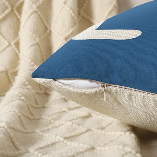 YCOLL Farmhouse Pillow Covers 18x18 Set of 4 Throw Pillow Covers Rustic Linen Decorative Pillows Square Cushion Covers for...