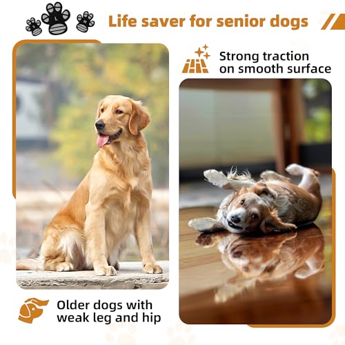 Anti-Slip Dog Paw Protector Pads for Senior Dogs, Dog Paw Adhesive Pads on Hardwood Floor,Senior Pets Essentials with Stro...