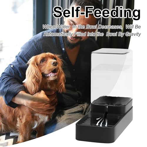 Wefeedy Automatic Cat Feeder and Water Dispenser in Set with Pet Food Bowl,Gravity Dog Waterer and Food Feeder for Small M...