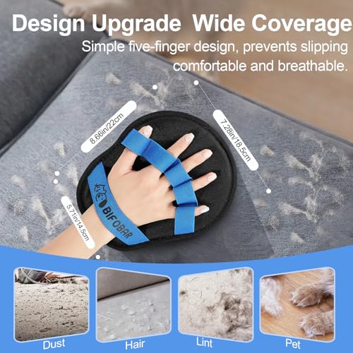 Pet Hair Removal Glove - Magic Brush Electrostatic Mitt for Dogs & Cats, Reusable Grooming Gloves - Dog Hair Remover Tool ...